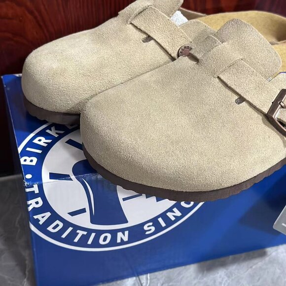 🍞Birkenstock Beige Suede Slip-On Clogs - Picture 3 of 6